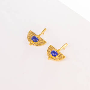 Conjunto de Joyería Fina, Oro Vermeil de 18k, Lapislázuli, Plata de Ley 925, Perlas de Agua Dulce, Aros Iris, Pendientes, Anillos, Pulsera - Product Image 6