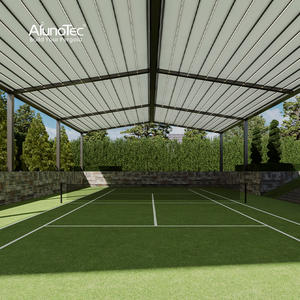 AlunoTec ユニークデザイン スイミングプール用 開閉式パーゴラオーニングルーフ 格納式PVCシェード - Product Image 5