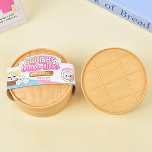 Pure Color Squeeze TPR Dumpling Squishy Steamed Bun with <b>Box</b> Dumplings Sensory Squeeze <b>Toy</b> for Stress Relief Gifts - Product Image 6