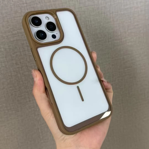 New sọc kép màu TPU + PC 2-in-1 Chất liệu trường hợp điện thoại nút phần cứng trường hợp điện thoại - Product Image 1