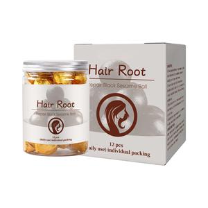 Soins capillaires, boules de sésame noir, <span class=keywords><strong>complément</strong></span> <span class=keywords><strong>alimentaire</strong></span> naturel à base de plantes, améliore l'immunité, favorise la croissance des <span class=keywords><strong>cheveux</strong></span>, anti-perte de <span class=keywords><strong>cheveux</strong></span>, renforce les <span class=keywords><strong>cheveux</strong></span> - Product Image 1