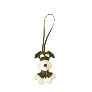Lovely Cartoon Dog Design Cute Pu Leather Materials Keychain Accessories for Bag Decoration