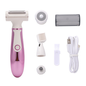 เครื่องโกนขนไฟฟ้าสำหรับผู้หญิง กำจัดขนบิกินี่ กันน้ำ IPX4 แบตเตอรี่แบบชาร์จได้ กำจัดขนบนใบหน้า จมูก และลำตัว ไม่เจ็บ ตัดแต่งขนได้อย่างแม่นยำ - Product Image 5