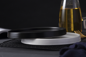 Plato de cerámica de mármol de lujo, negro, blanco, con vetas doradas, redondo, para carne, sushi, hotel, restaurante, recuerdo de boda, venta al por mayor. - Product Image 6