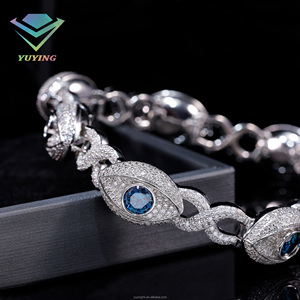 Pass Diamond Tester 925 silver Custom Iced Out Diamond Cuban Chain <b>Bracelets</b> Hip Hop VVS Moissanite <b>Bracelets</b> Iced Cross - Product Image 3