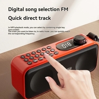 Radio FM portable SANSUI F59, lecteur MP3 Walkman, haut-parleurs sans fil pour l'extérieur, qualité sonore Hi-Fi, horloge LED, affichage des paroles