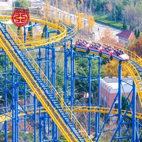 Manège de montagnes russes pour parc d'attractions, équipement de parc à thème extérieur, attraction familiale de fête foraine à vendre