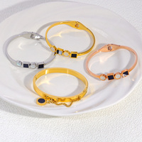 Pulseras de Moda para Mujer POWELL, Brazaletes de Acero Inoxidable, Joyería Geométrica Chapada en Oro, Plata y Oro Rosa, Resistente al Agua, Venta al Por Mayor