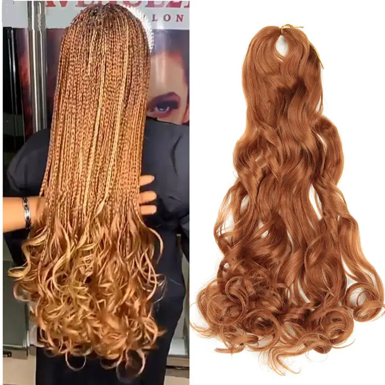 Loose Wave Braiding Hair Crochet Braid Extensions French Curl Crochet Synthetic Hair