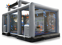 Vente flash - Château gonflable interactif en PVC, facile à installer, taille personnalisable, disco, danse, château gonflable pour adultes, boombox