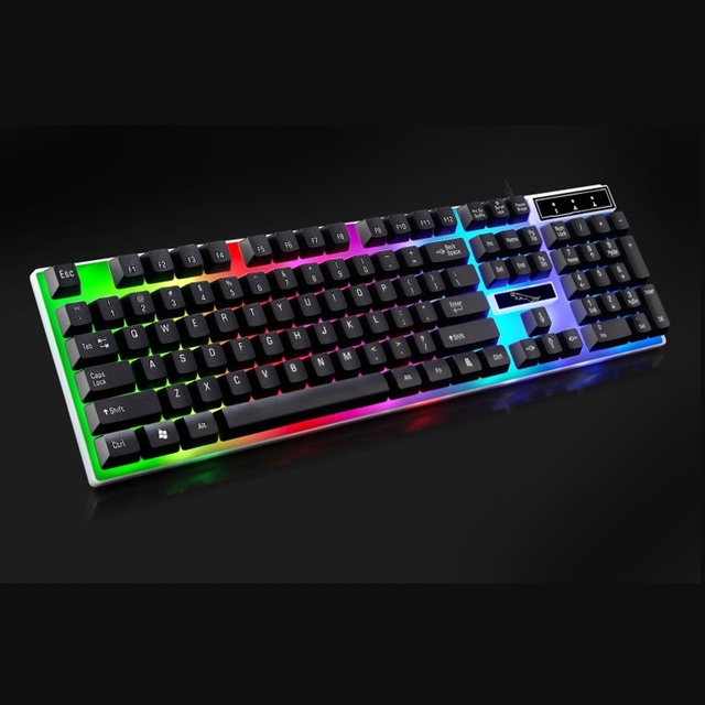 2021 Best SEll Factory Price LED Backlight USB Wired Gaming Keyboard 104 Keys Mechanical RGB Computer Keyboard