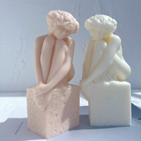 Moule en silicone pour bougie figurine zodiacale Vierge Christel Marott, moule à bougie zodiacale femme nue, moule à cire femme, décoration d'intérieur