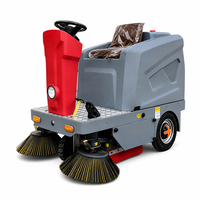 Balayeuse électrique autoportée LM-W1280 à 3 brosses, largeur de nettoyage 1250 mm, efficacité 8000 m²/h, réservoir anti-poussière 60 L, 48 V, sortie d'usine