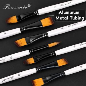 Panwenbo – Lot de 12 pinceaux professionnels en nylon pour peinture artistique, aquarelle, acrylique et huile – Kit de pinceaux pour artistes - Product Image 5