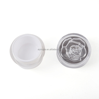 Vente en gros Emballage cosmétique en plastique acrylique vert Bouteille ronde de 30 60 100 120 ml Bouteille de lotion crème pour le visage Pot de crème de 50g
