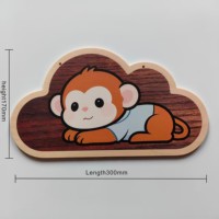 Décoration murale en bois pour chambre d'enfant, motif animal, en contreplaqué, design personnalisé acceptable, décoration murale de vacances pour enfants