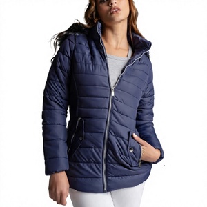 Autumn Winter Women's Regular Knitted Padded Bomber Jacket Embroidery Reversible Eco-Friendly Waterproof <b>Second</b> <b>Hand</b> for Resale - Product Image 1
