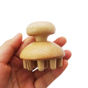 Forma de hongo de madera Gua Sha Terapia Masaje Guasha Herramienta Drenaje linfático Alivio de la tensión muscular para uso de cuerpo completo - Product Image 1