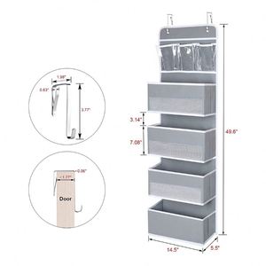 Organizador de Pared Plegable, Resistente, Sostenible, Multifuncional, Impermeable, de PVC, de 4 Niveles, con Gancho para Puerta, Transparente, Grande - Product Image 4