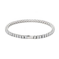 Top Qualité 2mm 3 4 5mm Bracelet En Acier Inoxydable Collier Chaîne De Tennis Coulée avec 5A Zircone