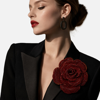 Appliques florales 3D de haute couture luxueuses, grand design magnifique, avec de grands strass pour robe de mariée