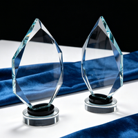 Ice Peak Vente en gros Trophée de récompense en verre cristal K9 vierge personnalisé 3d laser Graver plaques de trophée en verre cristal