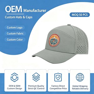 Gorras de Golf Personalizadas OEM para Adultos, con Logotipo Bordado, Estilo Vintage, Visera Plana, Poliéster Impermeable, 5 Paneles, Sin Estructura, Cierre a Presión - Product Image 1