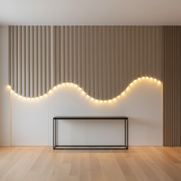 Panneau mural WPC lumineux, floral, étanche, ignifuge, insonorisé, design moderne, pour extérieur, salle de bain, entrepôt, hôtel, hôpital, logement