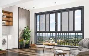 Fenêtres modernes en aluminium noir insonorisées et résistantes aux ouragans, avec cadre en aluminium et <span class=keywords><strong>double</strong></span> <span class=keywords><strong>vitrage</strong></span> pour chambre à coucher - Product Image 6