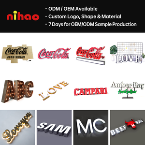 NIHAO Insegna LED Personalizzata Completa, Insegna Aziendale, Produttore di Insegne Illuminate <span class=keywords><strong>3D</strong></span>, Pannello Espositivo Logo per Interni - Product Image 5