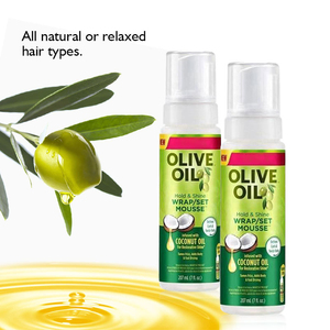 <span class=keywords><strong>Mousse</strong></span> Huile <span class=keywords><strong>Coiffante</strong></span> Forte Tenue pour Cheveux Bouclés et Perruques à l'Huile d'<span class=keywords><strong>Olive</strong></span> Unisexe, Protection Anti-Brillance pour Boucles - Product Image 5