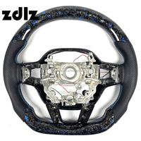 Volant personnalisé en fibre de carbone forgée bleue avec écran LED pour Honda Civic 11ème génération 2021 2022 2023 2024