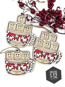 Adorno Navideño Personalizado de Madera Contrachapada Cortada con Láser para Árbol de Navidad 2024, Decoración Navideña, Colgantes - Product Image 4