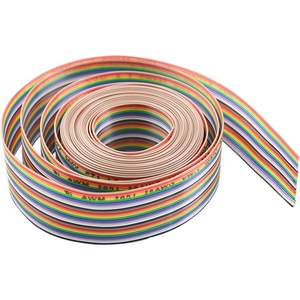 Câble plat à 30 broches XINGYHENG, câble IDC de 30 fils de couleur arc-en-ciel, 16 pieds (5 m), conducteur en cuivre, isolation en PVC - Product Image 5