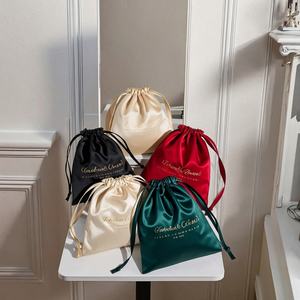 Bolsas de Cordón Personalizadas Marca HG Modelo 236A, Impresas con Serigrafía, de Tela Satén, para Regalos, Almacenamiento, Joyería, Accesorios, con Logotipo - Product Image 3