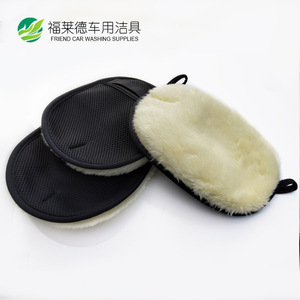 Imitation <b>Wool</b> Car Wash <b>Gloves</b> Multifunctional Faux <b>Wool</b> Car Cleaning <b>Glove</b> For Vehicle Detailing - Product Image 2