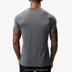 T-Shirt da uomo con Logo personalizzato a trasferimento termico rapido e asciutto <span class=keywords><strong>abbigliamento</strong></span> da uomo 100% poliestere Activewear Muscle Fit T-Shirt per allenamento in palestra - Product Image 2