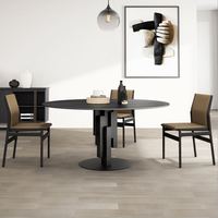 Table et chaises de salle à manger rondes de style nordique moderne pour petite famille 6/8 personnes, mobilier de luxe léger en métal