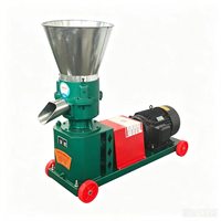 Nouvelle machine à granulés d'aliments à moteur en cuivre pur 200 kg/h, électrique/diesel, double usage, pour élevage domestique (humide/sec)