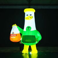 Modèle gonflable géant personnalisé de canard lumineux à LED, certifié CE, résistant à l'eau, pour la publicité en extérieur lors de festivals de bière