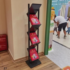 Yixun có thể gập lại sắt phong cách cổ điển sàn di động đứng Tạp Chí Áp phích cuốn sách hiển thị giá tùy chỉnh thiết kế sơn tĩnh điện - Product Image 2