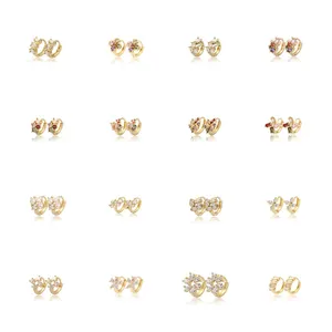 IPMIN 2022 Anting-Anting Kuningan Emas 24K Anting-Anting Kuningan Emas untuk Wanita, Mode OEM Anting Berlapis Emas 18K Pemasok Pabrik, 2020 Perhiasan