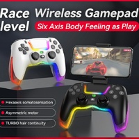 Manette de jeu sans fil HYT D4 pour PC/tablettes/ // Volant de jeu, bouton turbo, moteur de vibration, prise casque