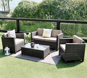 De moda de mimbre de ratán de Material transversal jardín sofá de ratán sintético muebles baratos, muebles al aire libre, <span class=keywords><strong>Ratan</strong></span> sillas - Product Image 4