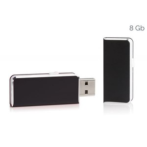 Aluminum USB Flash Drive 8Gb Black Slim Design High Speed Data Storage Portable <b>Memory</b> <b>Stick</b> - Product Image 1