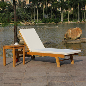 <span class=keywords><strong>Tumbona</strong></span> <span class=keywords><strong>Plegable</strong></span> de Madera Maciza Anticorrosiva, Color Blanco, para Jardín, Piscina, Parque, Descanso - Product Image 1