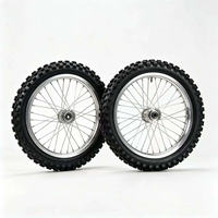 Juego de ruedas de aleación CNC Silver Tubeless Supermoto 1.60x17 2.15x17 para Sur-Ron X260 Light Bee 17