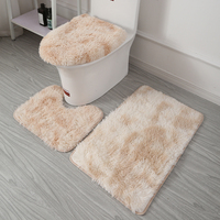 Ensemble de tapis de salle de bain en soie et laine personnalisable en usine, décorations, ensemble de 3 tapis absorbants pour salle de bain