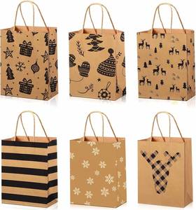 Sacs à emporter en papier kraft de luxe écologiques, durables et recyclables pour la promotion et l'emballage de cadeaux - Product Image 1