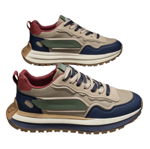 2025 New Men's Casual Genuine Leather Sports <b>Shoes</b> Trendy Thick Soled Cushioning Heart Pattern <b>Height</b> <b>Increasing</b> Chunky Dad - Product Image 1
